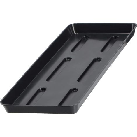 Support de pot de fleurs, bac de balcon, plastique durable, design gain de place, noir-b, Grand-a (1/2)