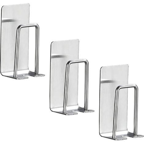 Portaspazzolino elettrico in acciaio inox, a tre scomparti, portaspazzolino da parete per doccia, salvaspazio, per bagno (1/4)