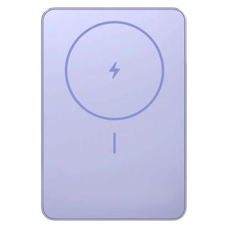 Powerbank 5000mAh Xiaomi Super Slim Magnetic Power Bank 5000/ Wireless/ Púrpura/ Incluye Cable USB Tipo-C