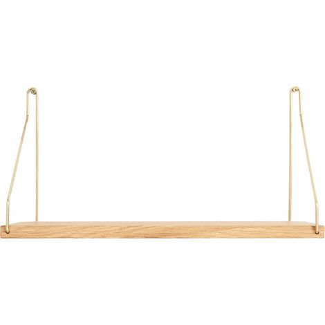 [NEUWERTIG] B-Ware Frama Shelf Regal Wandregal Schlüsselbrett Regalbrett 40 X 20 Cm Eiche / Messing