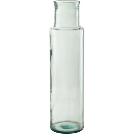 Vase Cylindrique Déco "Recyclé" 55cm Transparent