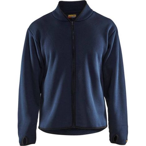 Giacca da lavoro foderata in pelliccia sintetica 4770 - Blu navy S (1/5)