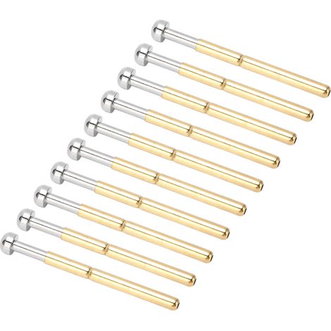 100 Stück Pogo-Pin-Federprüfwerkzeuge, Typ 2,36 mm / 0,1 Zoll, Rohrdurchmesser 34 mm / 1,3 Zoll, Messingmaterial, Leiterplattenprüfstifte (1/5)