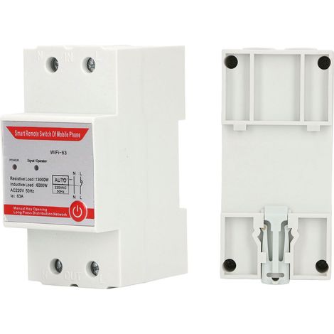 Interrupteur à minuterie avec télécommande sans fil Wi-Fi et Bluetooth pour pompe et éclairage, 220 V CA, 63 A (1/5)