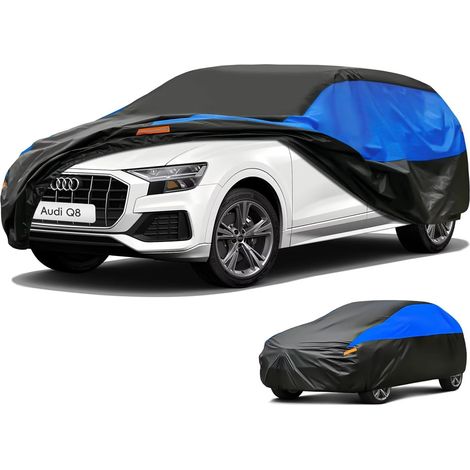 Bâche Voiture Exterieur Respirante, Compatible avec Audi Q8(2018-2024), Housse de Protection Voiture Extérieur, Toutes Saisons Peuvent Tout Gérer Contre Pluie Soleil Poussière.,Taille pour Audi Q8(201 (1/5)