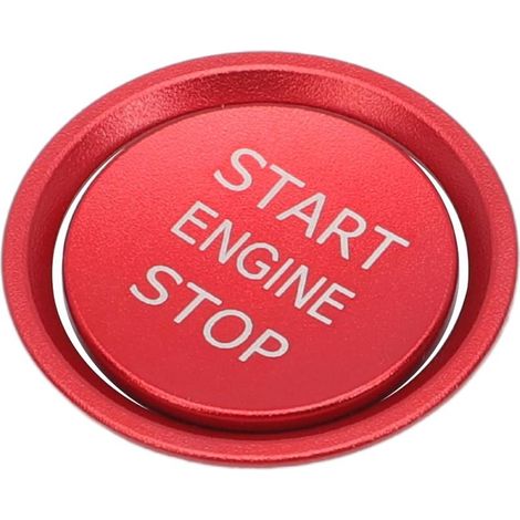 Démarrage Voiture Couvercle Bouton Décoratif, Protection pour bouton de démarrage de moteur de voiture A4 A5 A6 A7 A8 Q5 8R Rouge (1/5)