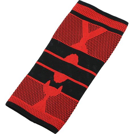 Genouillère de sport, coussinet de soutien pour genouillère, équipement de protection pour le basketball en extérieur, rouge, taille L (1/5)