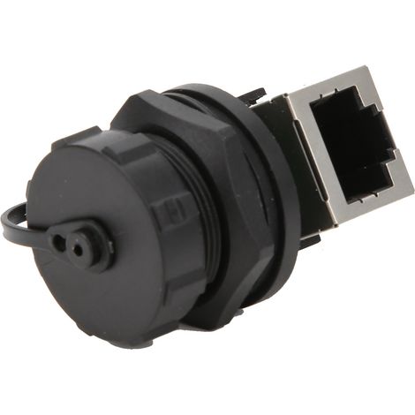 Lot de 2 adaptateurs RJ45 à angle de 90° pour montage sur panneau, double prise, coupleur Ethernet étanche pour extérieur
