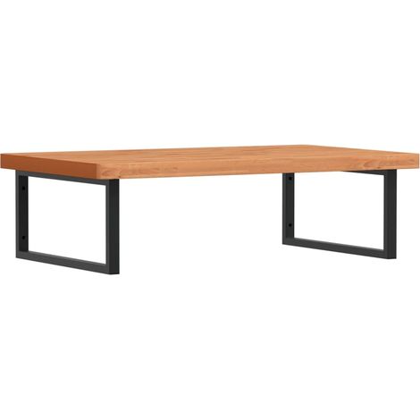 Maison Exclusive - Waschbeckenregal Wandmontage Stahl und Massivh