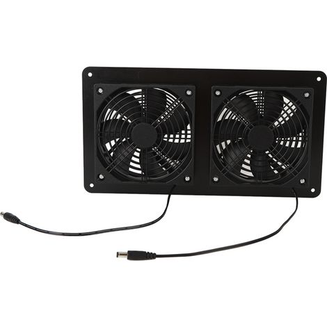 Kit de ventilador solar de 12 V y 10 W con dos ventiladores de refrigeración de silicio monocristalino de 3 W para coche e invernadero.