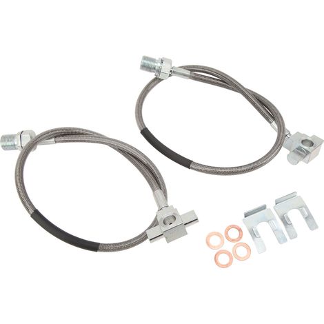 Pièces de rechange pour deux conduites de frein en acier inoxydable pour roues avant (89340S), adaptées aux Chevrolet C10, C20, C30, K10, K20, K30 et K5. (1/5)