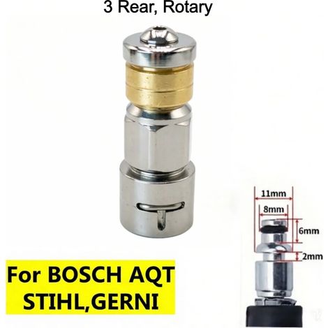 (BS 0-3) Embouts de buse de débouchage haute pression pour nettoyeur haute pression de canalisations Karcher série K/Lavor/Bort/WAP, à fixer directement sur le tuyau d'arrosage. (1/5)