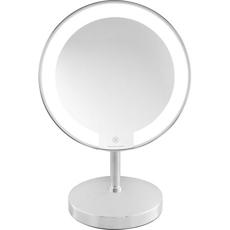 JVD - Miroir lumineux sur pied chromé Cosmos, agrandissement 5X et autonomie de 3 ans. - Matériel professionnel (1/2)