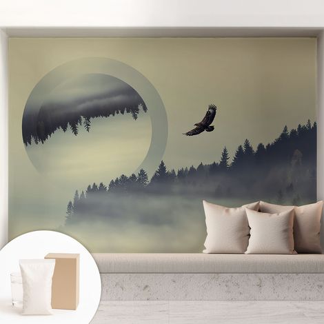 Carta Da Parati - Murale Alla Moda Decorazione - Camera Da Letto - Con Colla Gratuita Paesaggio forestale 208x146 cm (1/5)