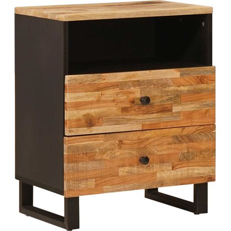 vidaXL Mobiletto da Letto con cassetto Marrone 50 x 33 x 62 cm