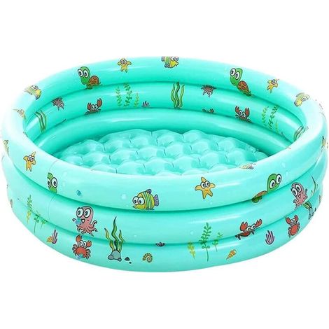 Piscine Enfant,Piscine Gonflable Ronde,100x35cm Pataugeoire Gonflable,Piscine Pataugeoire,Pataugeoire Ronde,Piscine Gonflable Enfant,Piscine d'eau pour Enfants Intérieur et Extérieur (1/4)