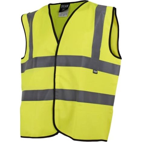 Scan Hi-Vis Waistcoat Yellow XXXL 56in SCAHVWXXXL