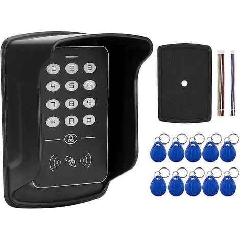 Lecteur RFID A1, clavier étanche, sonnette, système de contrôle d'accès, comprenant 10 étiquettes. (1/4)