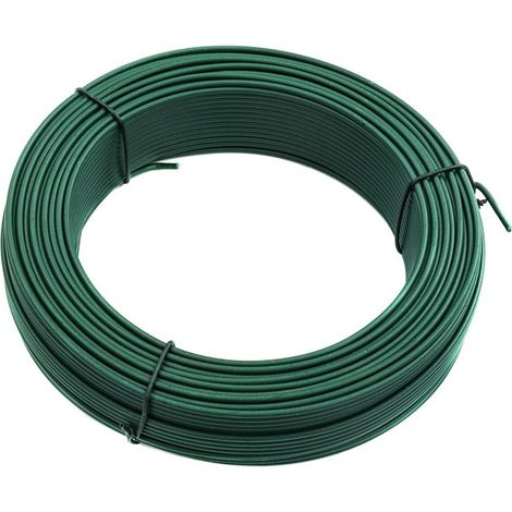 Bindedraht Basteldraht Draht Gartenzaun 2,0 mm verzinkt, anthrazit grün 25m 50m Moosgrün RAL 6005 / 2,0 mm x 50 m