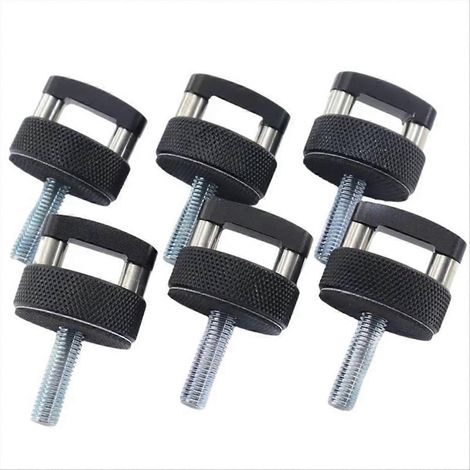 6 Écrous à oreilles pour toit rigide de voiture, vis à démontage rapide, lot de 6, noires (1/5)