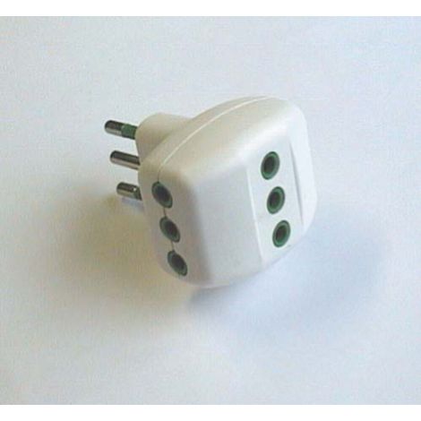 Adaptateur triple multiple FME Art 87.200 de 2P 10A + T A  3 prises italiennes