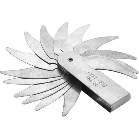 Jauge de rayon en acier inoxydable, dimensions extérieures et intérieures, concave-convexe, outil de mesure (R52-100MM) (1/5)