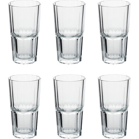 Lot de 6 Gobelets Hauts "Timeau" 38cl Transparent