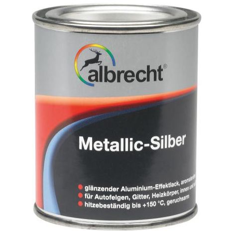 Albrecht Metallic-Silber 125 ml silber Lack Effektlack Speziallack Innen Außen