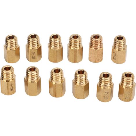 UlisemKit de 12 buses principales de carburateur hexagonales en laiton pour Mikuni VM TM TMX 210-320 (1/3)