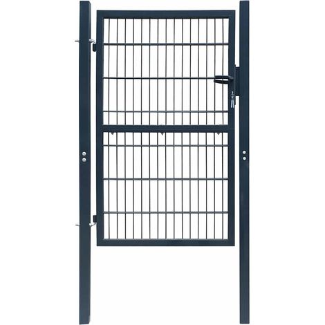 2D Fence Gate (Single) Anthracite Grey 100x180 cm vidaXL