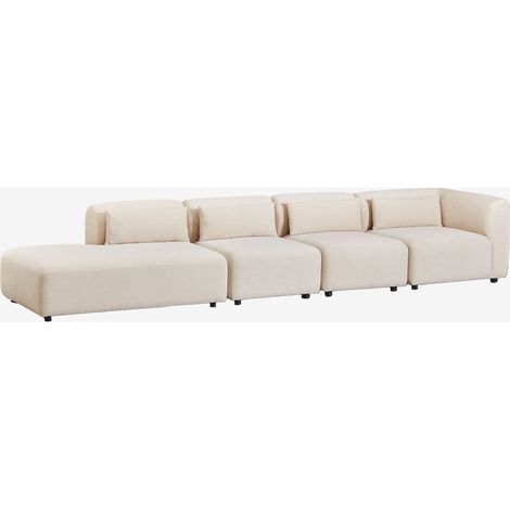 Canapé d'angle modulaire 4 pièces Fogler avec méridienne à gauche SKLUM