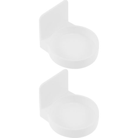 Étagère murale de salle bain en ABS blanc, lot 2, rangement supplémentaire et design simple, (1/5)
