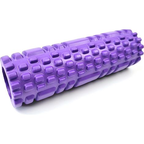 Gym et Pilates avec rouleau de yoga de 26 cm, bloc de yoga pour massage du dos, équipement d'exercice à domicile violet (1/5)
