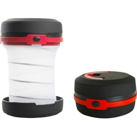 (Rouge) Lampe de camping, lumière LED haute luminosité, lanterne pliable, adaptée à l'aventure et au camping (1/3)