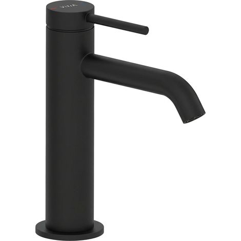 Vitra Minimax Round Basin Mixer Tap - Matt Black (1/2)