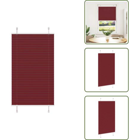 Plissee Bordeauxrot 70x100 cm Stoffbreite 69,4 cm Polyester - Plissee - Plissees - Faltrollo - Jalousie (1/5)