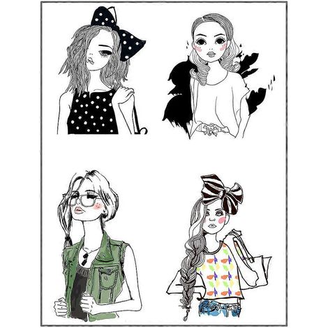 Transparente Stempel im Fashion-Girl-Stil für DIY-Scrapbooking/Kartenbasteln
