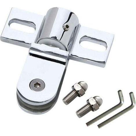 Lauwexe – Charnière pivot pour porte de douche en verre – Acier inoxydable – Épaisseur verre < 10 mm – Charge max 40 lbs – Installation sans perçage