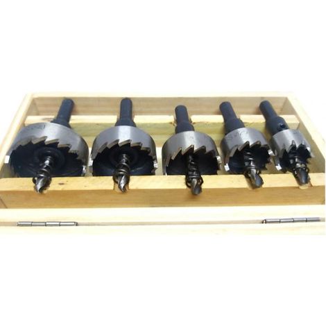 SET DI 5 FRESE A TAZZA HSS DENTI IN METALLO DURO DA 20 25 30 35 40MM PER FERRO (1/5)
