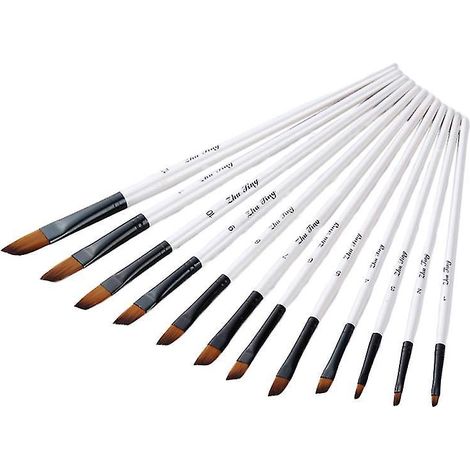 Ensemble de 12 pinceaux pour peinture à l'huile (1/3)