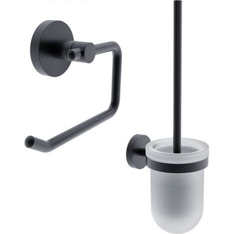 Nimco Unix - WC-Accessoires-Set, Glas matt/schwarz matt UNC set-94WN-90