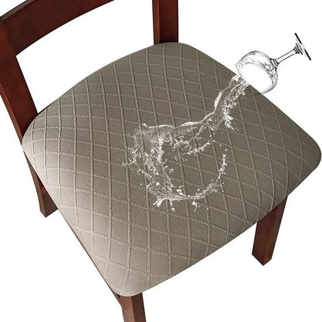 Stuhlhussen für Esszimmerstühle, wasserdichte Tischstuhlhussen, abnehmbar und waschbar, elastisch, für Polstermöbel (1/5)