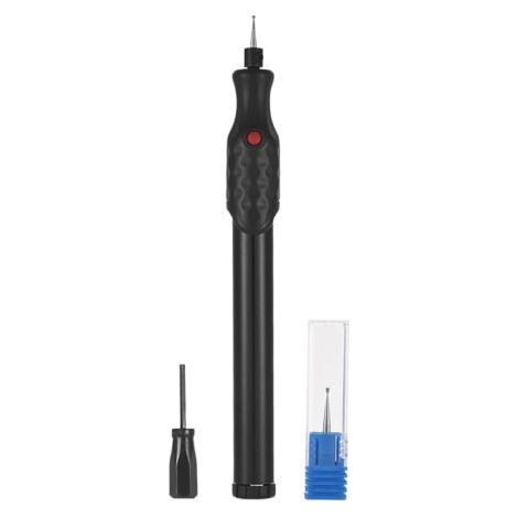 Générique Stylo de graveur en verre, Stylo de gravure sans fil électrique pour métal - Stick de sculpture sans fil pour bois de pierre, noir (1/5)