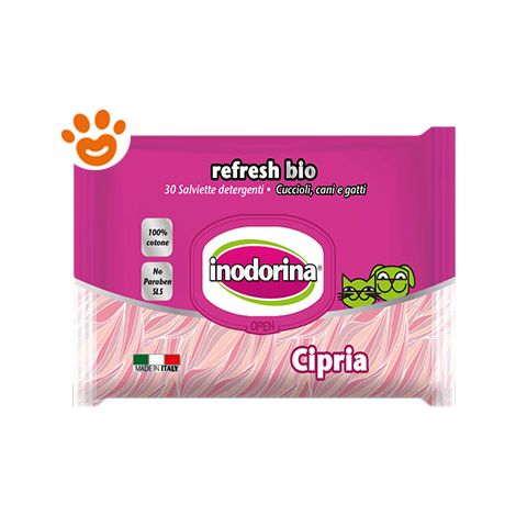 Inodorina Refresh Bio Salviette detergenti Cipria (1/4)