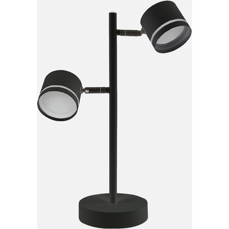 Lampe de table Nettle 2xGX53 noire 18W 1600lm réglable avec ampoules 43,5x30x15 cm