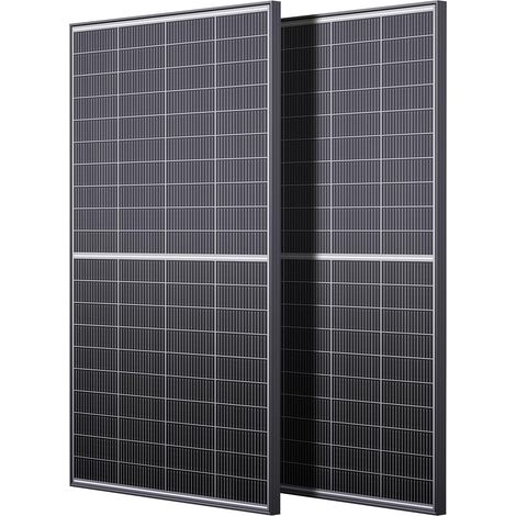 Panneau Solaire 200W, 12V N-Type Bifacial 16BB Panneaux Solaires Monocristallins,Modules PV Monocristallins, Idéal pour les Camping-cars, les Bateaux, les Toits, les Installations Hors Réseau (1/5)
