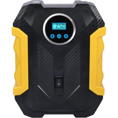 Lntyq Compresseur D'air Portable Pour Gonfleur De Pneu Numérique,Pompe De Gonflage À Air Dc 12v Avec Écran Lcd Rétro-Éclairé Pour Pneus De Voiture,Vélos Et Autres Gonflables,Fonction D'arrêt Auto(20x1
