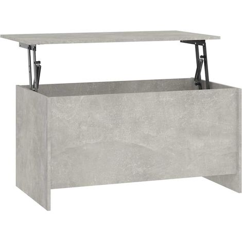 Maison Exclusive - Tavolino Grigio Cemento 102x55,5x52,5 cm in Legno Multistrato (1/5)