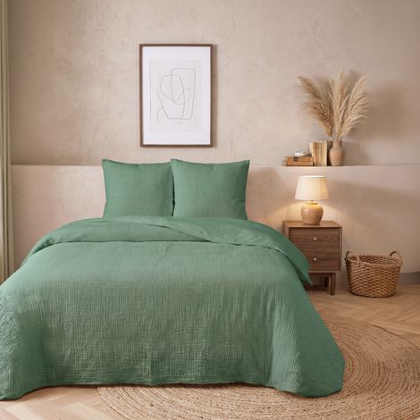 Parure de lit double en gaze de coton 260x240cm