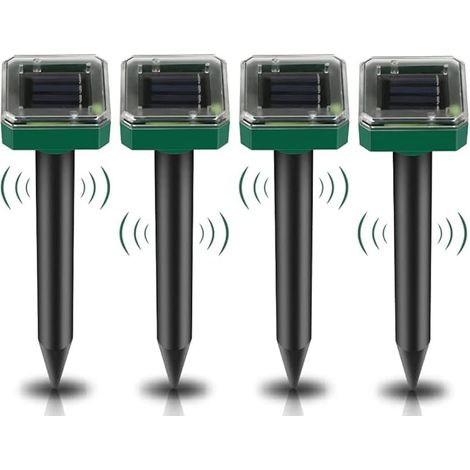 Ultrasonic Sunscreen Mole, Set of 4 Sunscreen Moles, IP65 Waterproof Outdoor Mole Insect Repellent (1/5)